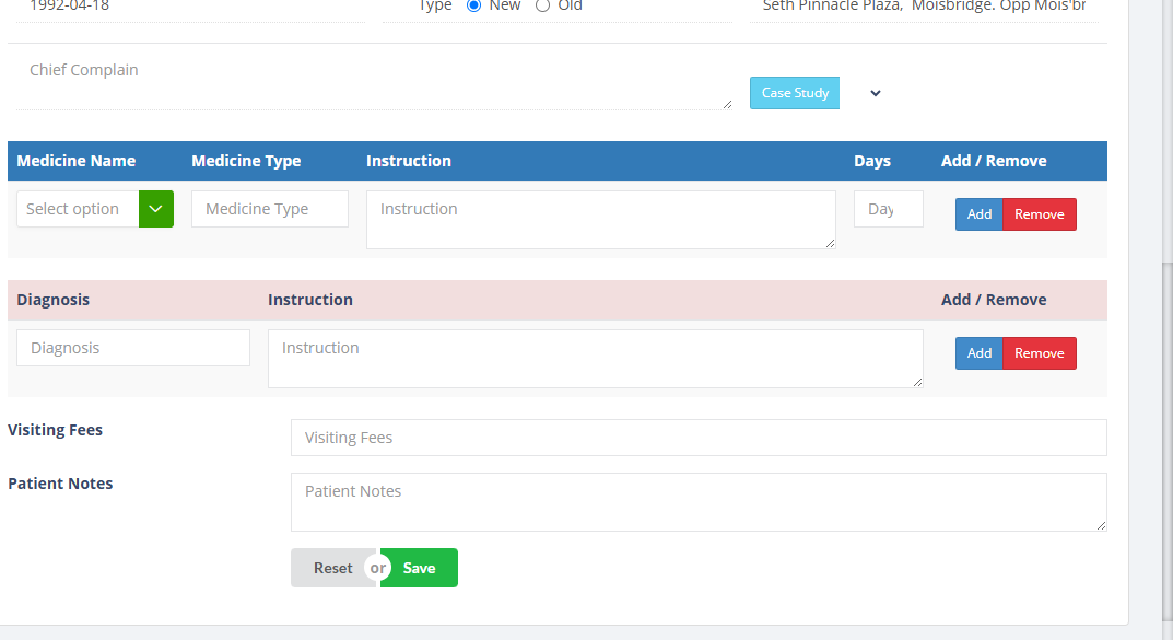 consulting module clinic system