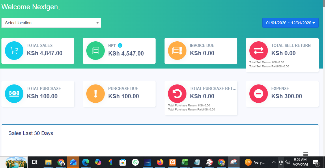 Pharmacy management system dashboard